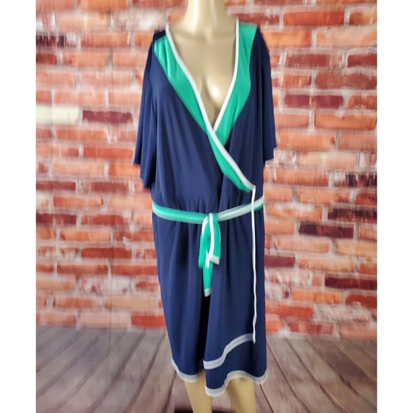 NY Collection Faux Wrap Dress Size 2XP NWT - Picture 2 of 4